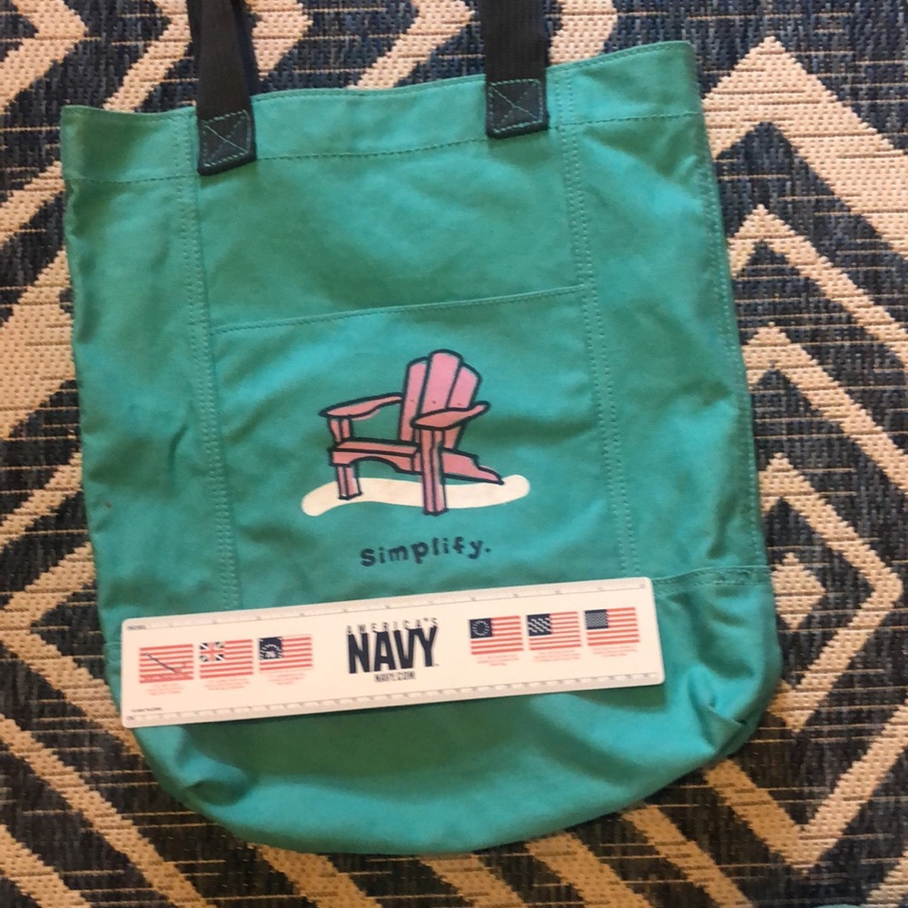 Simplify beach tote Adirondack chair on beach ποΈ 16β h 14β W 4β thick - Picture 6 of 8